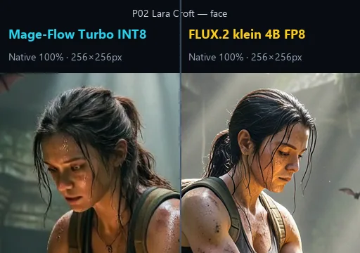 Native 100 percent crop comparing Lara Croft facial rendering