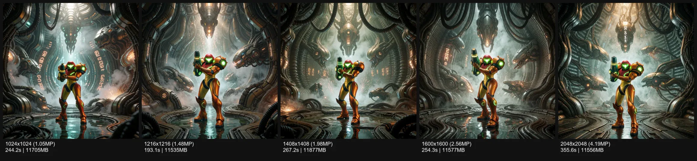 Samus Aran Resolution Grid
